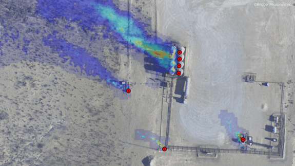 Methane plume imagery from Bridger Photonics Gas Mapping LiDAR methane sensing technology