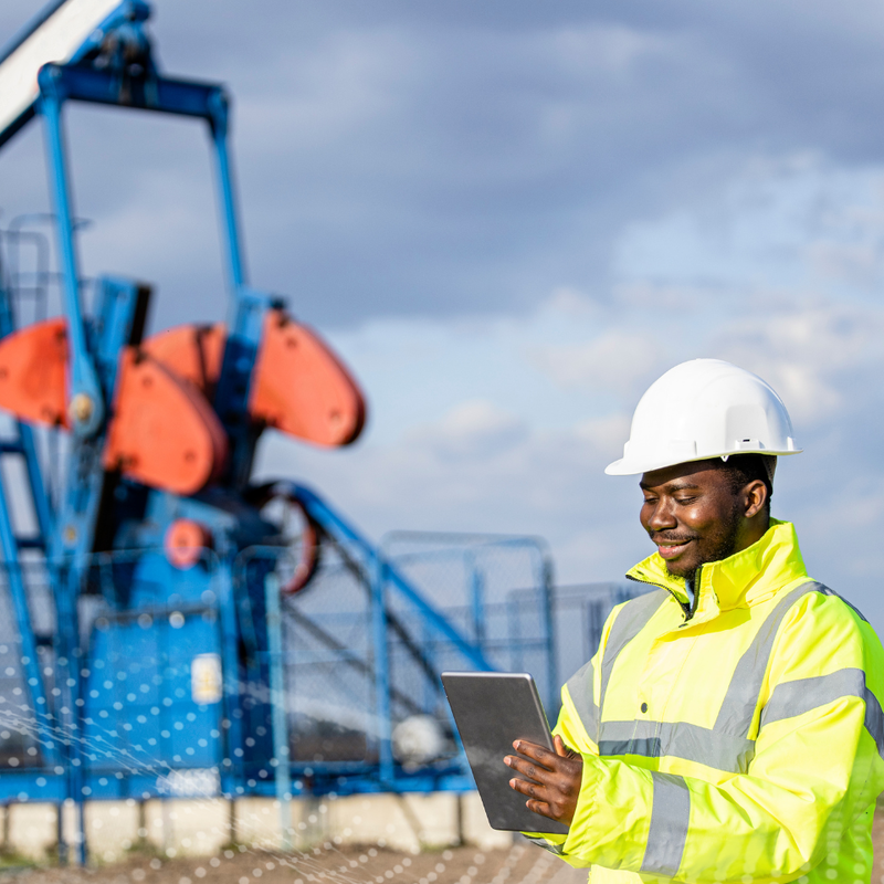 Worker in Yellow Hazard Jacket