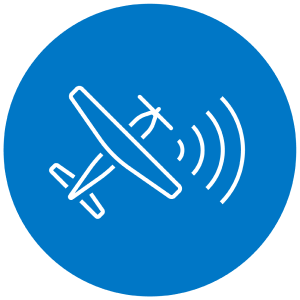 BP Icon Plane Scan in Blue Circle size 120x120